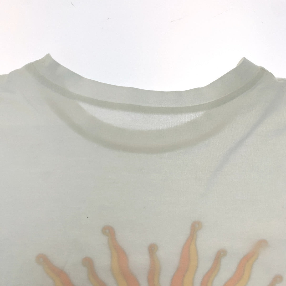 H-00497
HERMES エルメス 太陽 ボーダー サイズM ホワイト 白 コットン 半袖Tシャツ カットソー  レディース