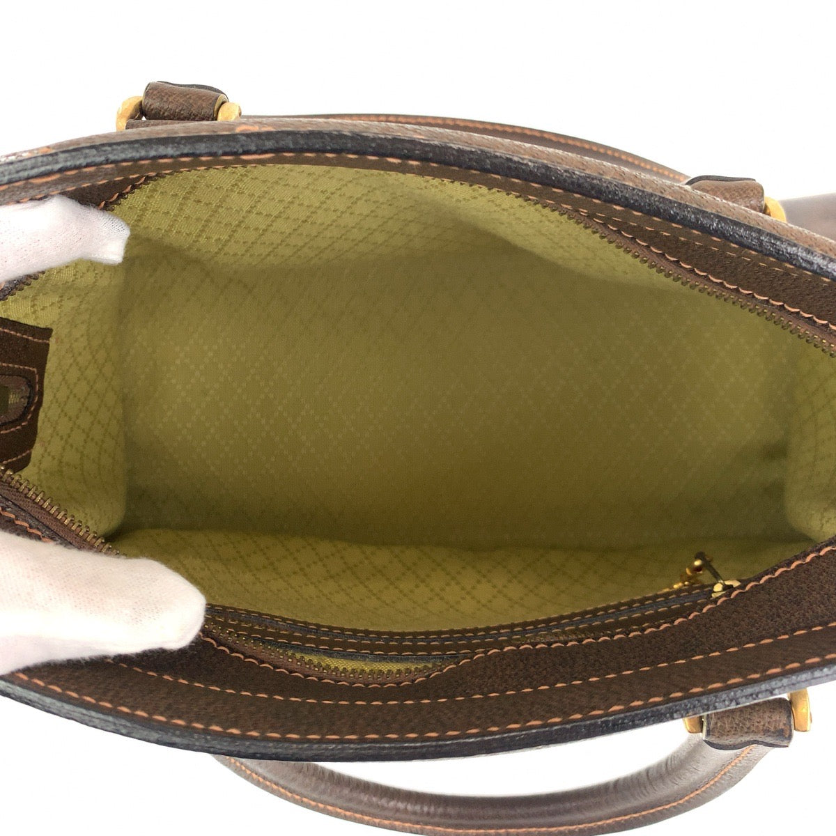 H-00498
GUCCI グッチ ヴィンテージ シェリーライン オールドグッチ ブラウン 茶 GGスプリームキャンバス ハンドバッグ トートバッグ  レディース