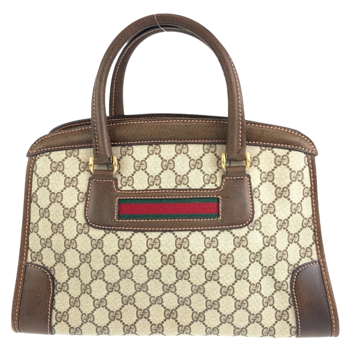 H-00498
GUCCI グッチ ヴィンテージ シェリーライン オールドグッチ ブラウン 茶 GGスプリームキャンバス ハンドバッグ トートバッグ  レディース