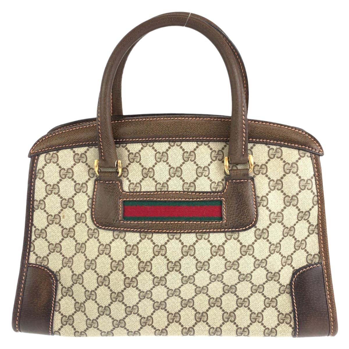 H-00498
GUCCI グッチ ヴィンテージ シェリーライン オールドグッチ ブラウン 茶 GGスプリームキャンバス ハンドバッグ トートバッグ  レディース