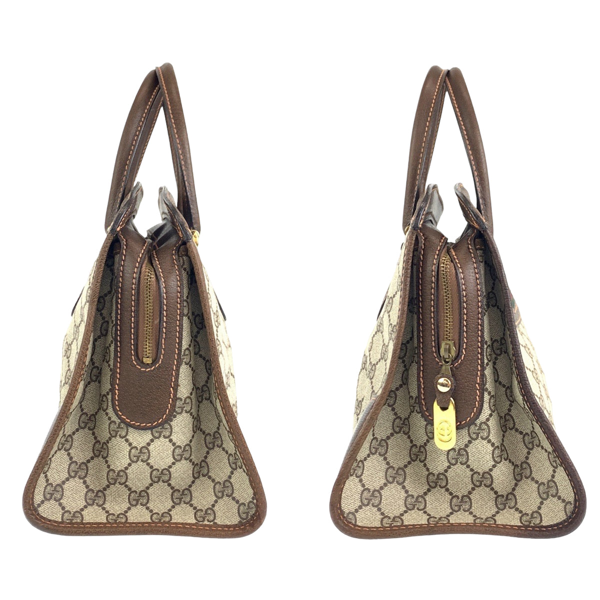 H-00498
GUCCI グッチ ヴィンテージ シェリーライン オールドグッチ ブラウン 茶 GGスプリームキャンバス ハンドバッグ トートバッグ  レディース