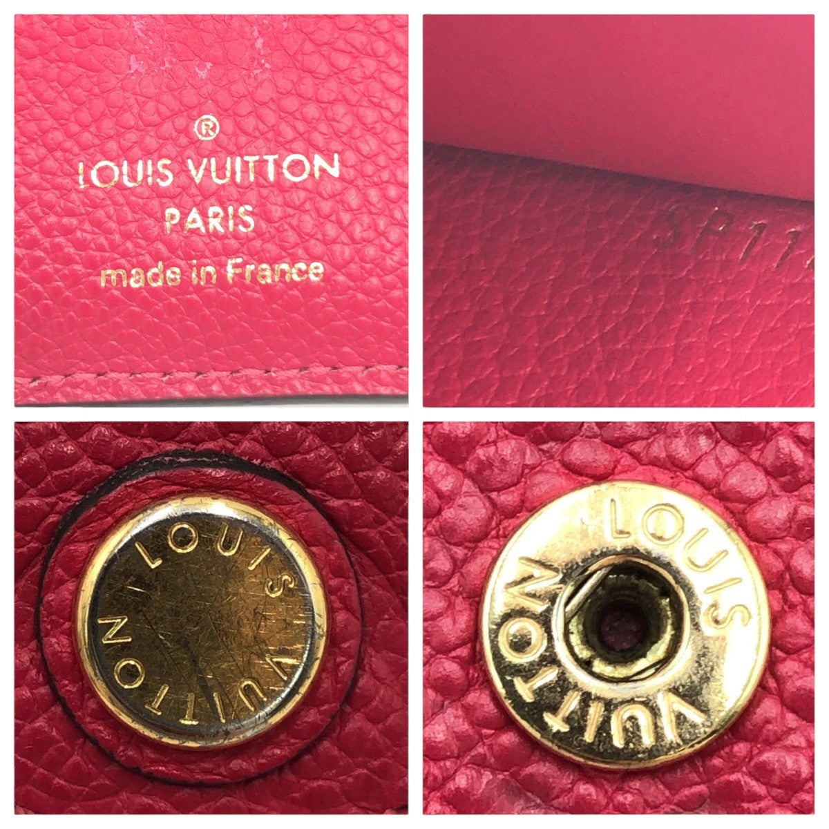 LOUIS VUITTON ルイヴィトン ポルトフォイユ・ヴィクトリーヌ  モノグラム アンプラント ピンク ゴールド金具 レザー Ｍ63701 三つ折り財布 コンパクトウォレット  レディース