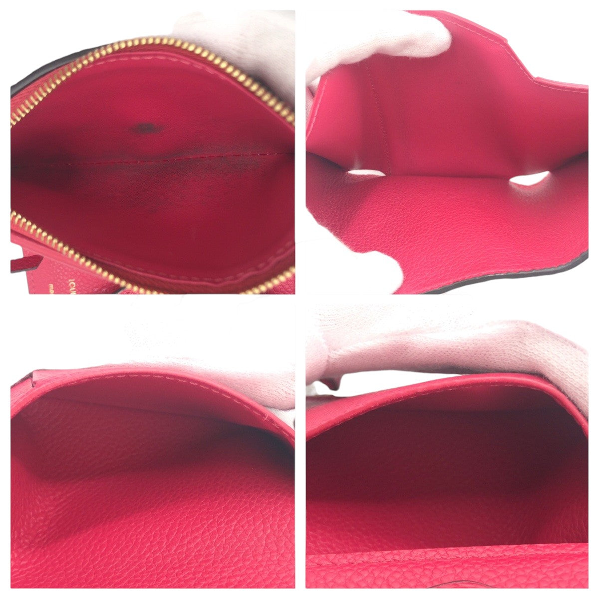 LOUIS VUITTON ルイヴィトン ポルトフォイユ・ヴィクトリーヌ  モノグラム アンプラント ピンク ゴールド金具 レザー Ｍ63701 三つ折り財布 コンパクトウォレット  レディース