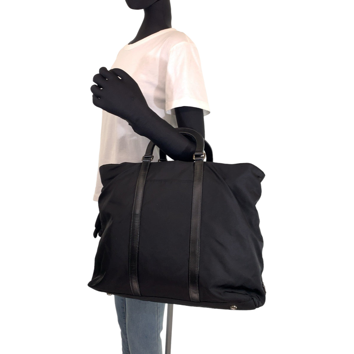 10360
 PRADA Prada Tessuto Black Nylon Handbag Tote Bag Business Bag for Men