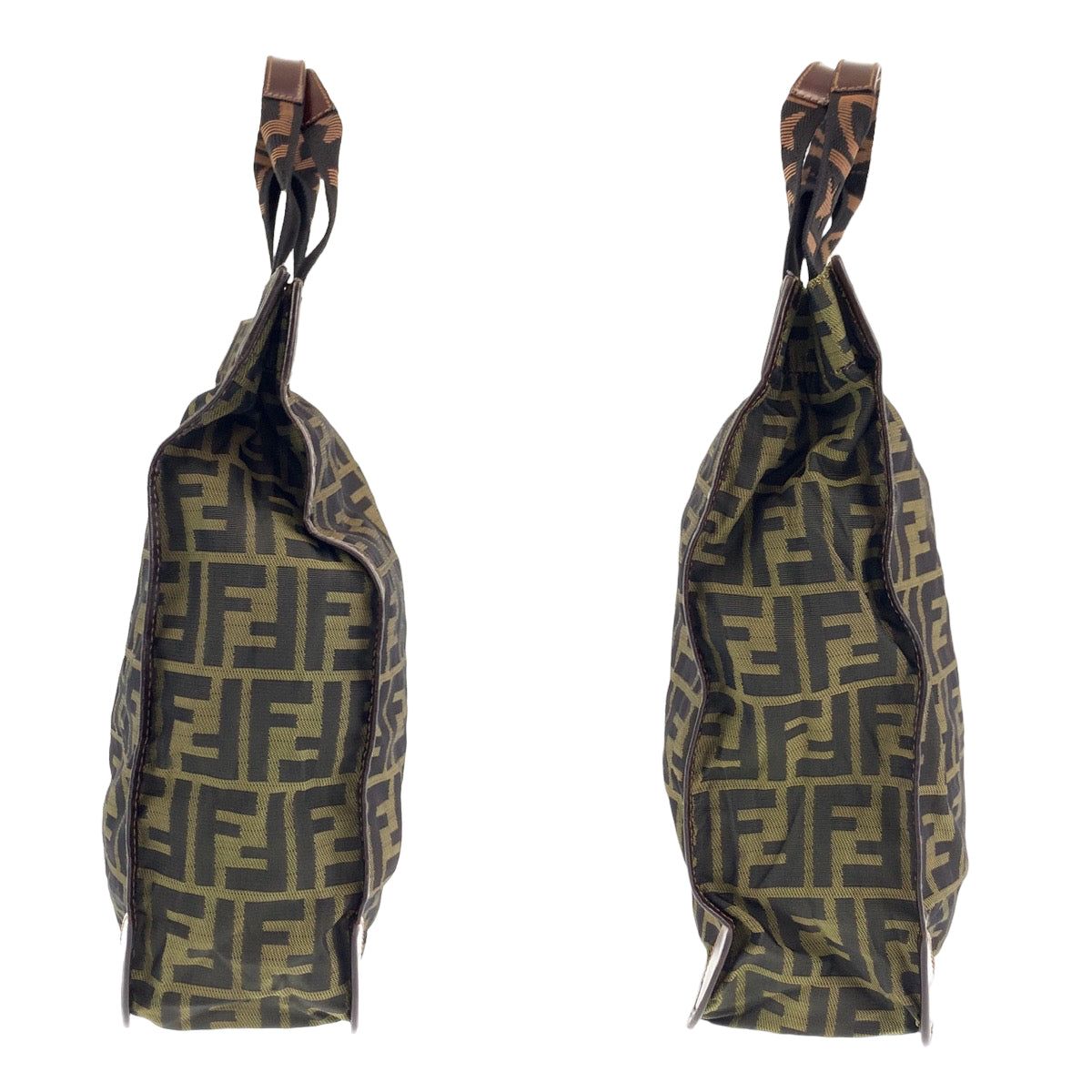 10361
FENDI フェンディ ヴィンテージ ズッカ柄 ブラウン キャンバス / レザー 2454 26555 99 トートバッグ ハンドバッグ 折り畳み可能  レディース