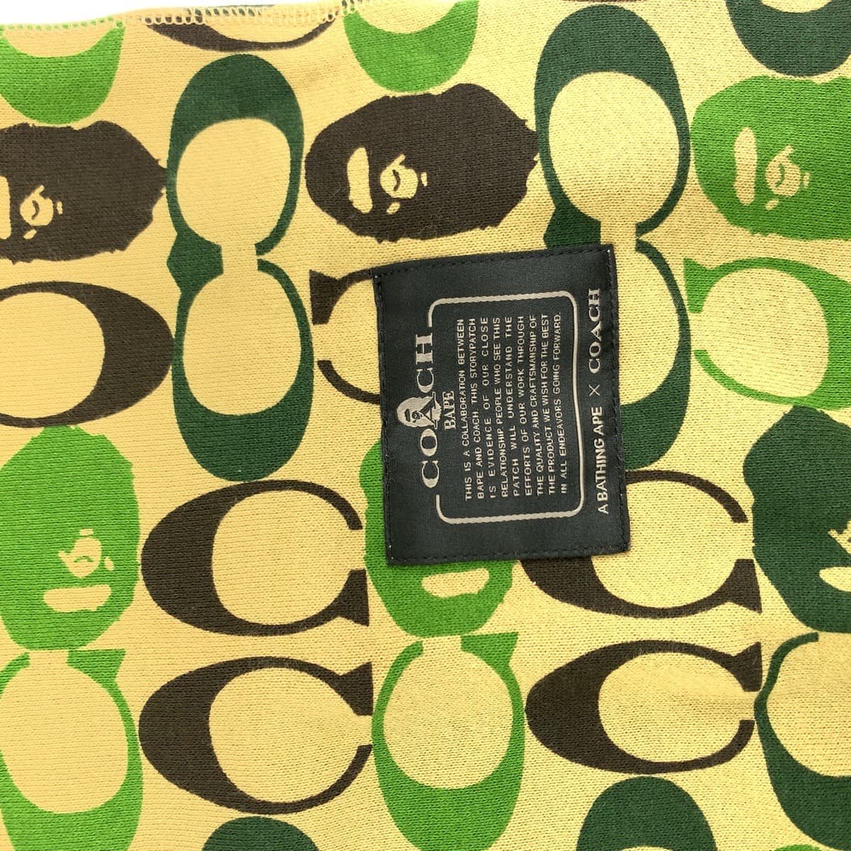 COACH コーチ A BATHING APE ×COACHコラボ サイズXL カーキ マルチカラー カモフラージュ柄 コットン 001swg231901x トレーナー クルーネック  メンズ