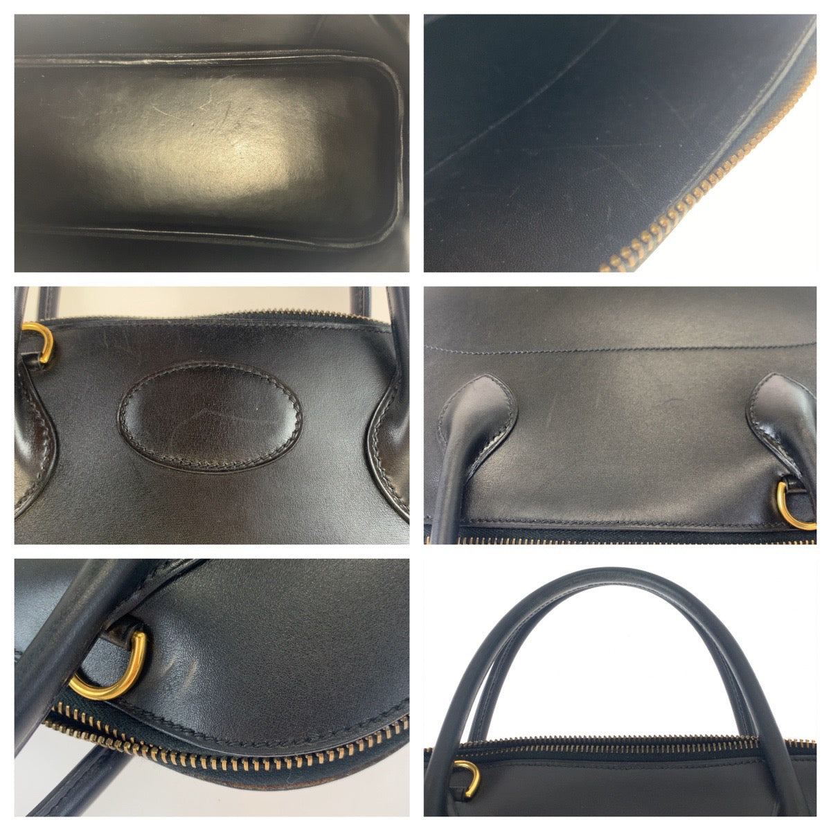 H-00517
HERMES エルメス ヴィンテージ ボリード31 ブラック 黒 ゴールド金具 ボックスカーフ ハンドバッグ トートバッグ ◯Y刻印  レディース