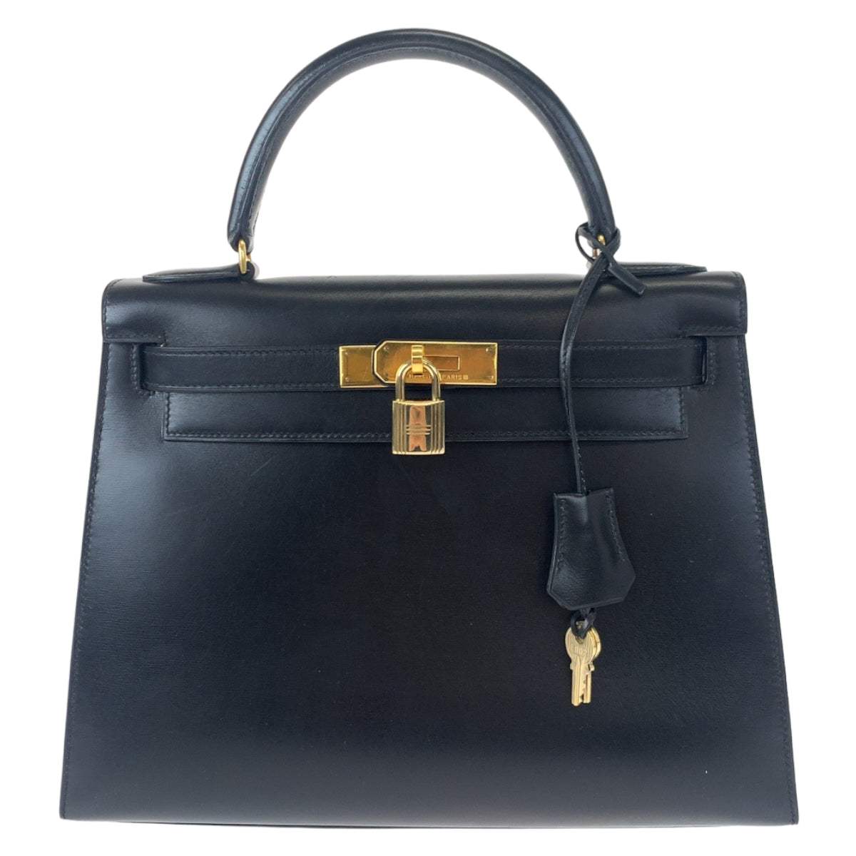 H-00518
HERMES エルメス ケリー28 ブラック 黒 ゴールド金具 ボックスカーフ ショルダーバッグ ハンドバッグ 2way v刻印  レディース
