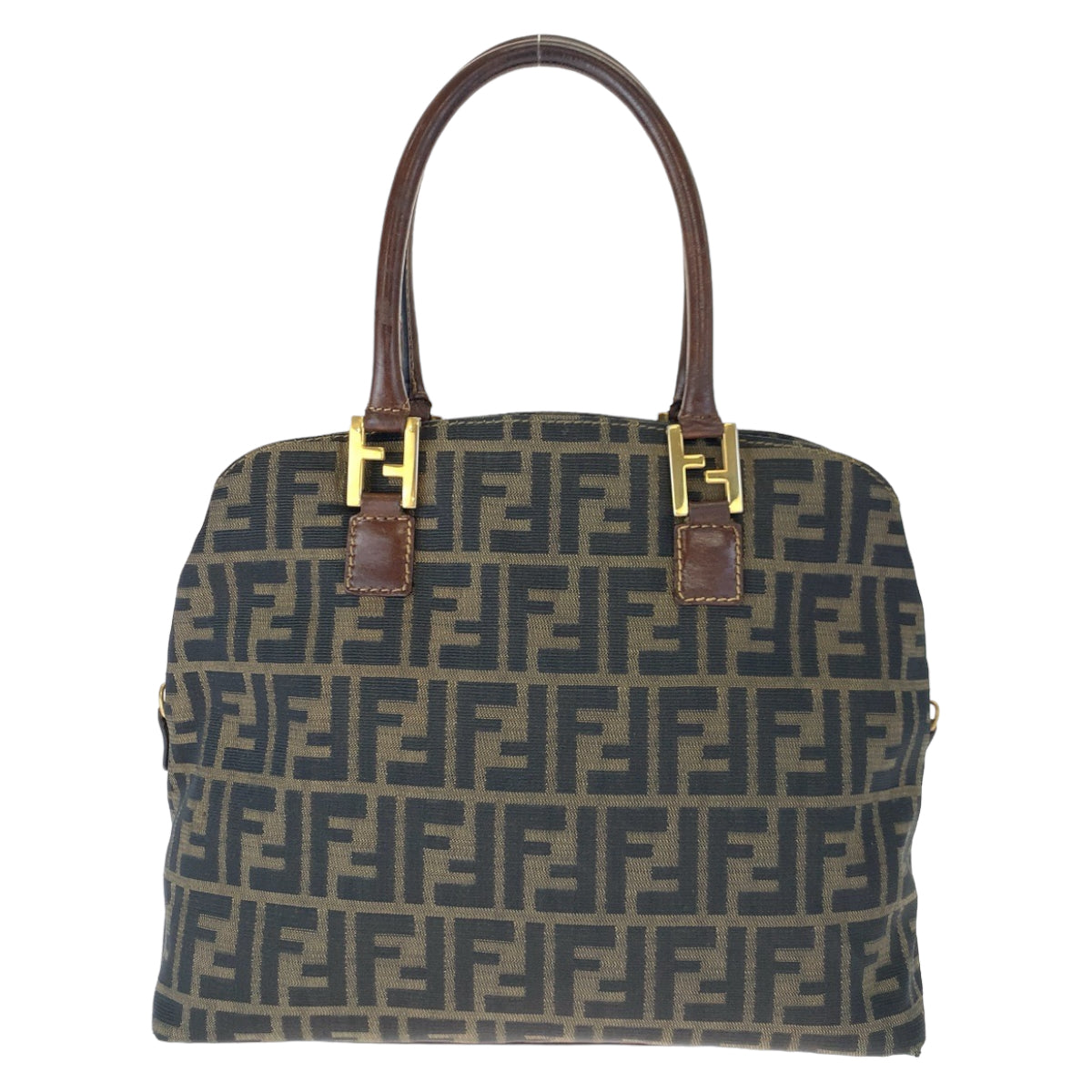 H-00519
FENDI フェンディ ヴィンテージ ズッカ ブラウン 茶 ゴールド金具 キャンバス / レザー ハンドバッグ トートバッグ  レディース