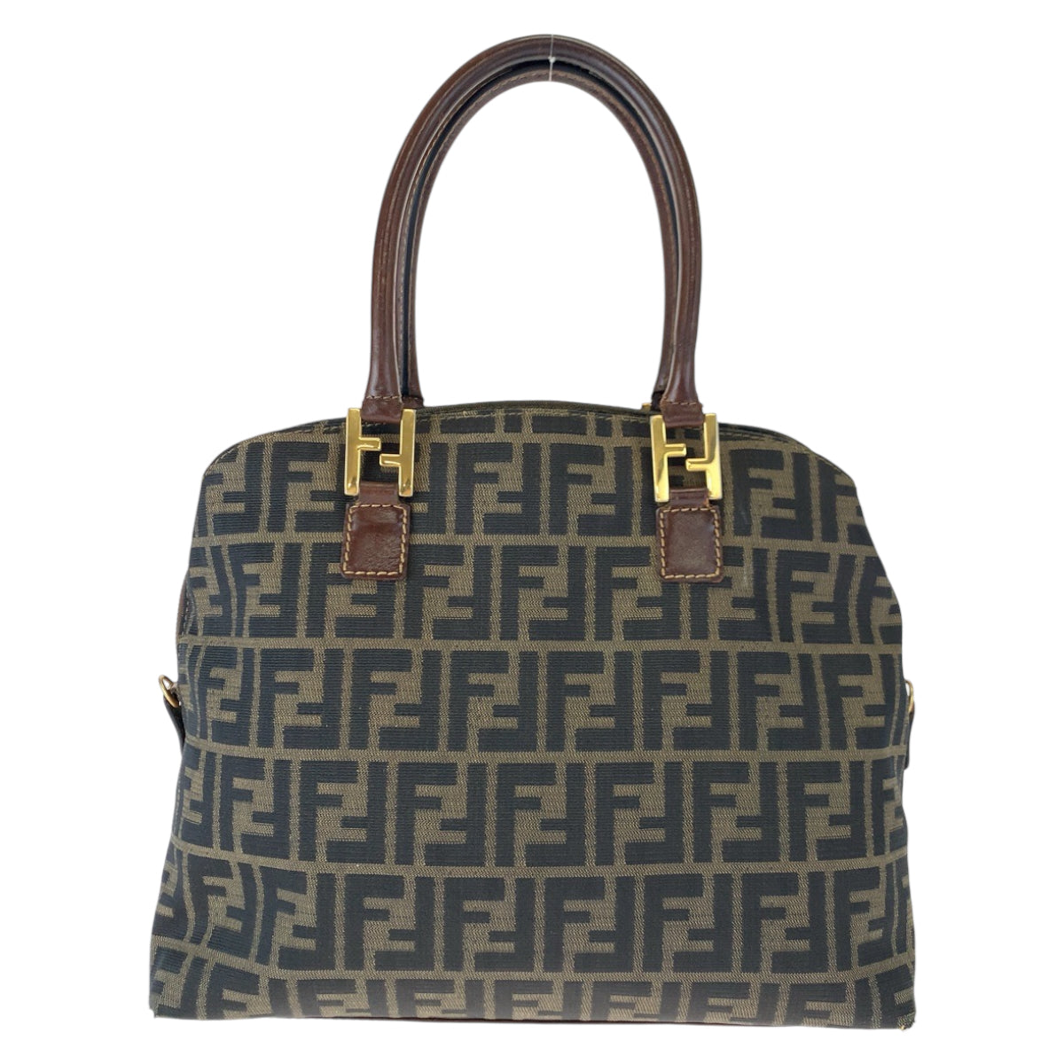 H-00519
FENDI フェンディ ヴィンテージ ズッカ ブラウン 茶 ゴールド金具 キャンバス / レザー ハンドバッグ トートバッグ  レディース
