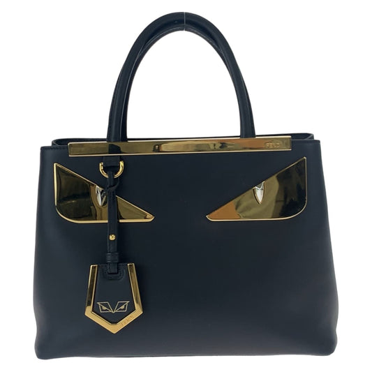 H-00521
FENDI フェンディ プチトゥージュール モンスター ブラック 黒 レザー 8BH253 ショルダーバッグ ハンドバッグ 2way  レディース