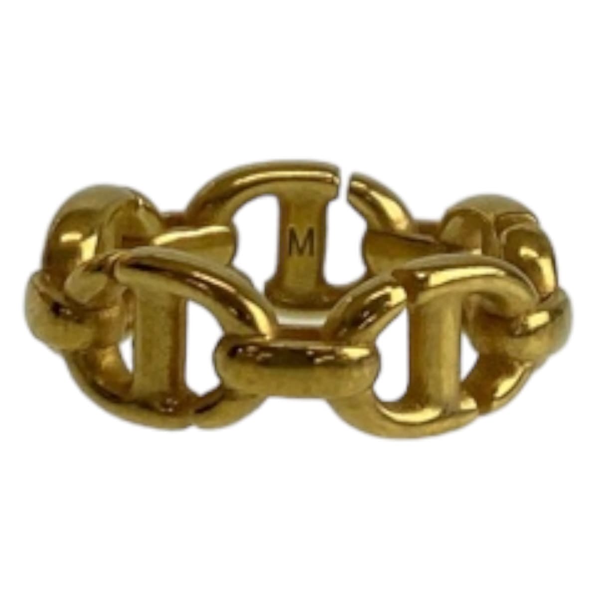 10368
Dior ディオール CD NAVY サイズM ゴールド メタル 指輪 リング 12号  レディース