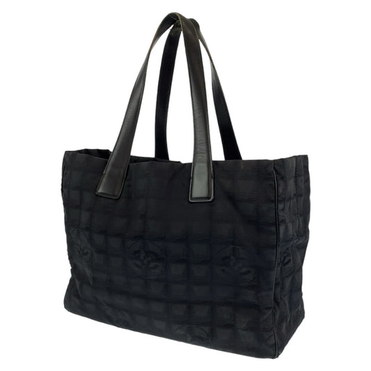 H-00523
CHANEL シャネル ニュートラベルライン MM ブラック 黒 ナイロン トートバッグ ショルダーバッグ  レディース