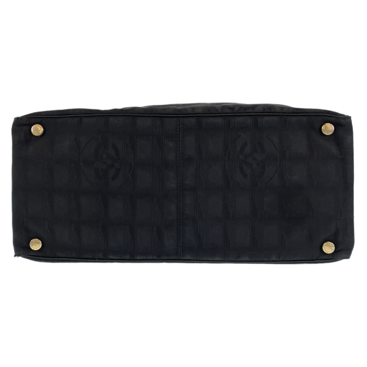 H-00523
CHANEL シャネル ニュートラベルライン MM ブラック 黒 ナイロン トートバッグ ショルダーバッグ  レディース