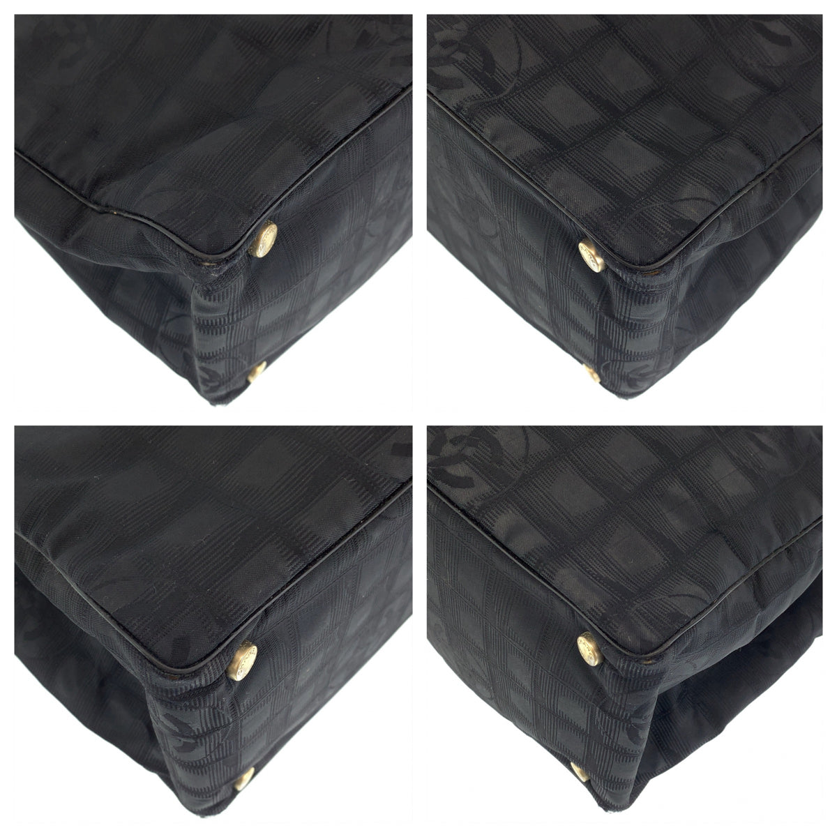 H-00523
CHANEL シャネル ニュートラベルライン MM ブラック 黒 ナイロン トートバッグ ショルダーバッグ  レディース