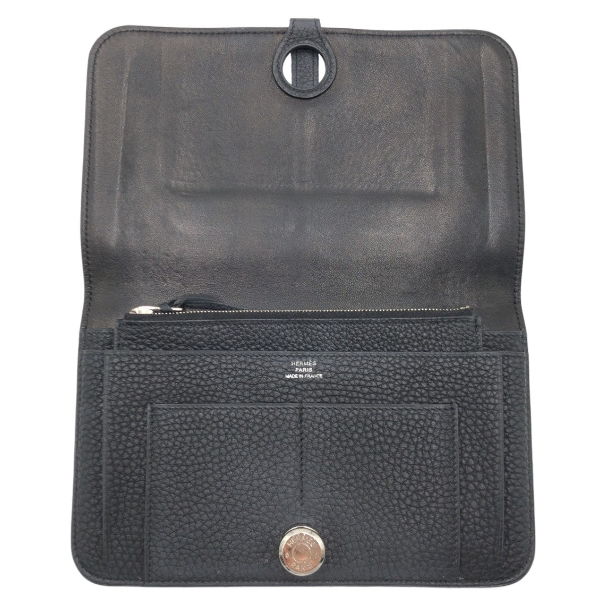 HERMES エルメス ドゴン ロング デュオ ブラック 黒 シルバー金具 トゴ 長財布 ロングウォレット ◻︎K刻印  メンズ