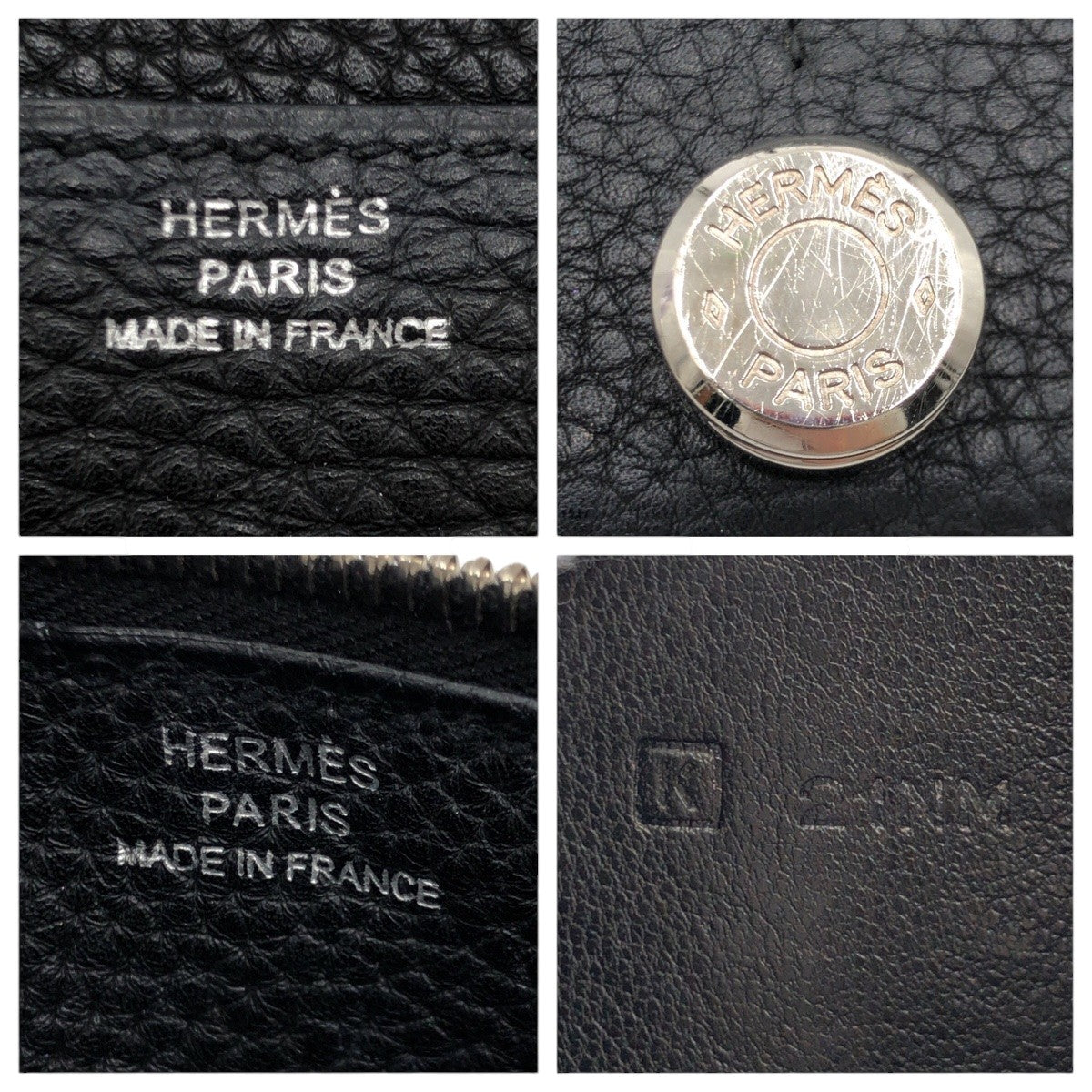 HERMES エルメス ドゴン ロング デュオ ブラック 黒 シルバー金具 トゴ 長財布 ロングウォレット ◻︎K刻印  メンズ