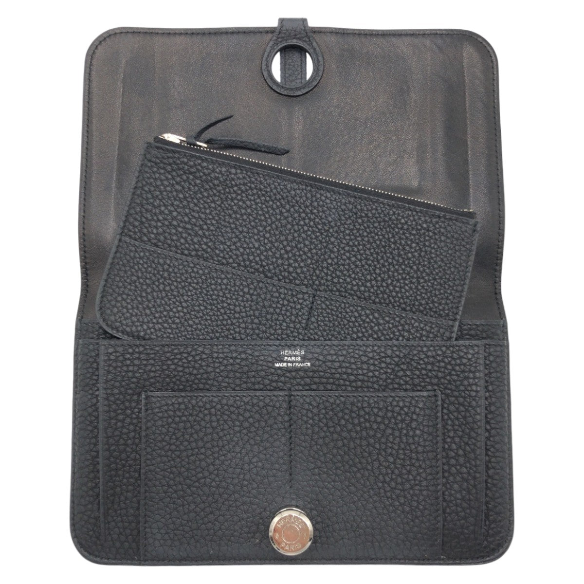 HERMES エルメス ドゴン ロング デュオ ブラック 黒 シルバー金具 トゴ 長財布 ロングウォレット ◻︎K刻印  メンズ