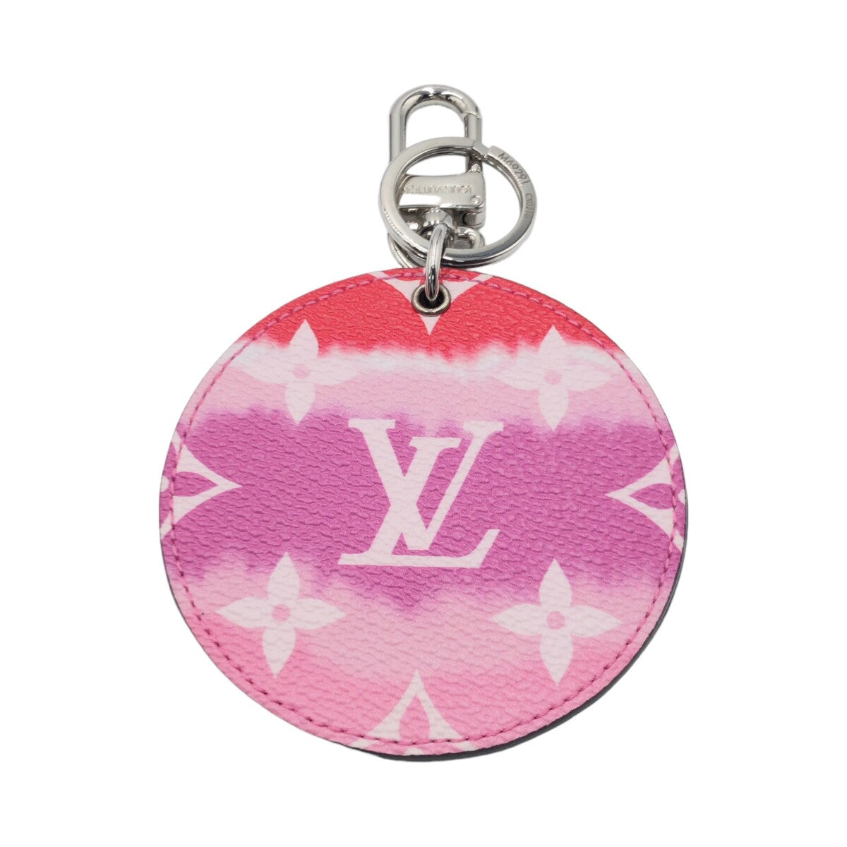 LOUIS VUITTON ルイヴィトン モノグラム エスカル ポルトクレ ミロワール ピンク レッド シルバー金具 PVC M69291 キーリング バッグチャーム  レディース