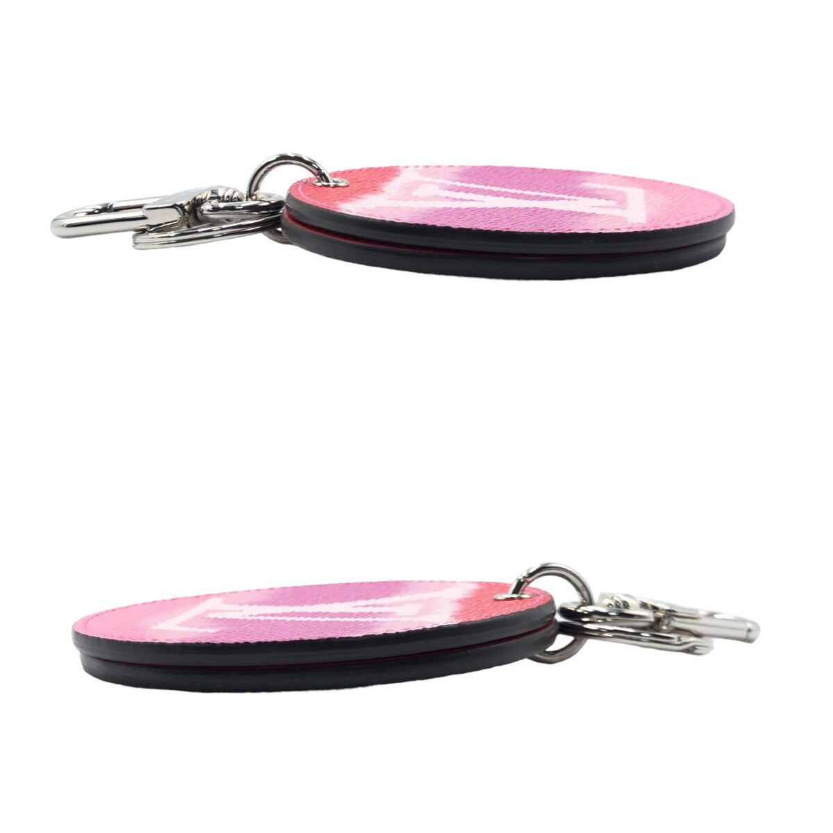 LOUIS VUITTON ルイヴィトン モノグラム エスカル ポルトクレ ミロワール ピンク レッド シルバー金具 PVC M69291 キーリング バッグチャーム  レディース