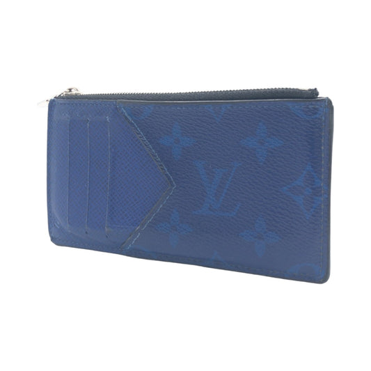 LOUIS VUITTON ルイヴィトン タイガラマ コバルト コインカード ホルダー ネイビー 紺 ブルー シルバー金具 PVC M30270 コインケース 小銭入れ カードケース  メンズ