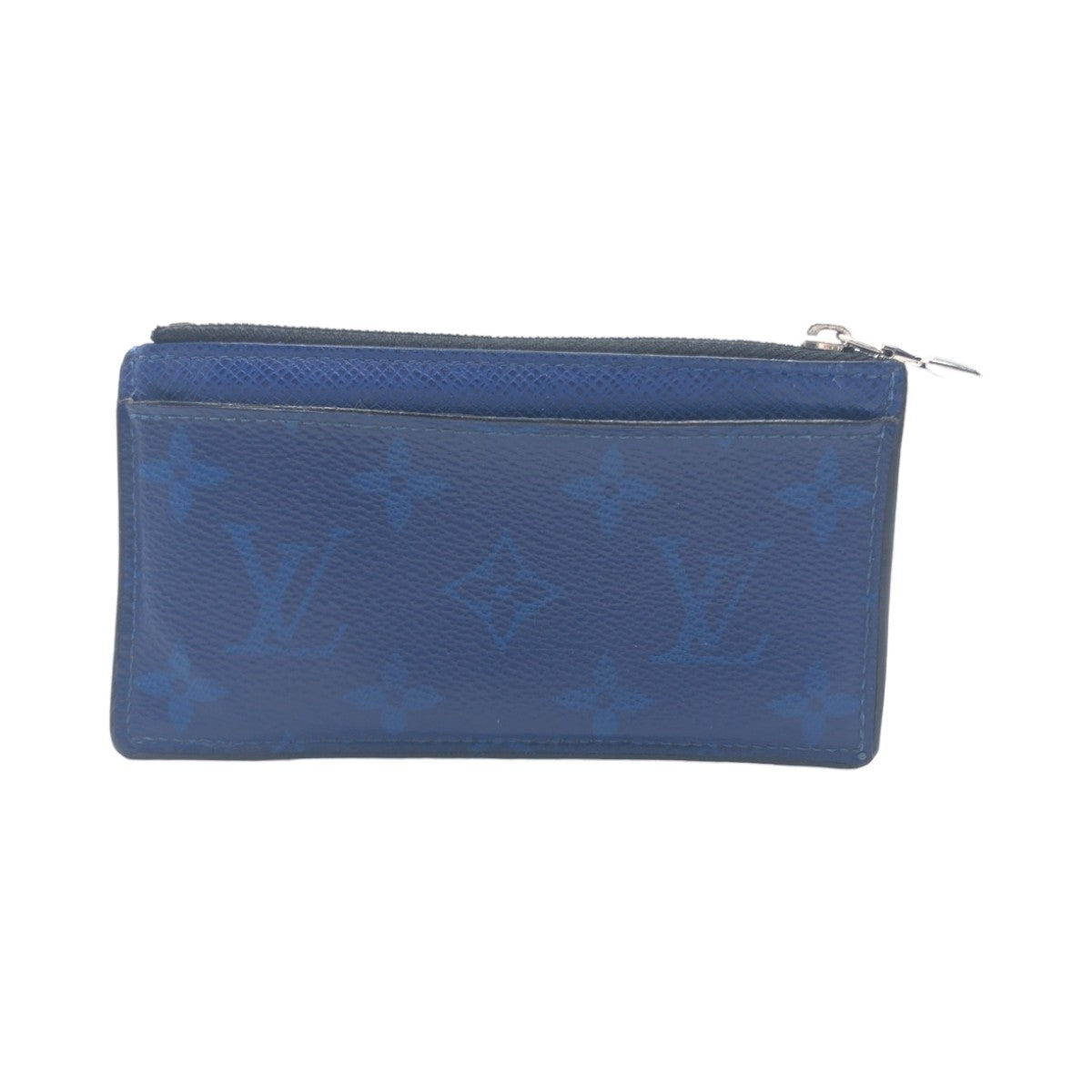 LOUIS VUITTON ルイヴィトン タイガラマ コバルト コインカード ホルダー ネイビー 紺 ブルー シルバー金具 PVC M30270 コインケース 小銭入れ カードケース  メンズ