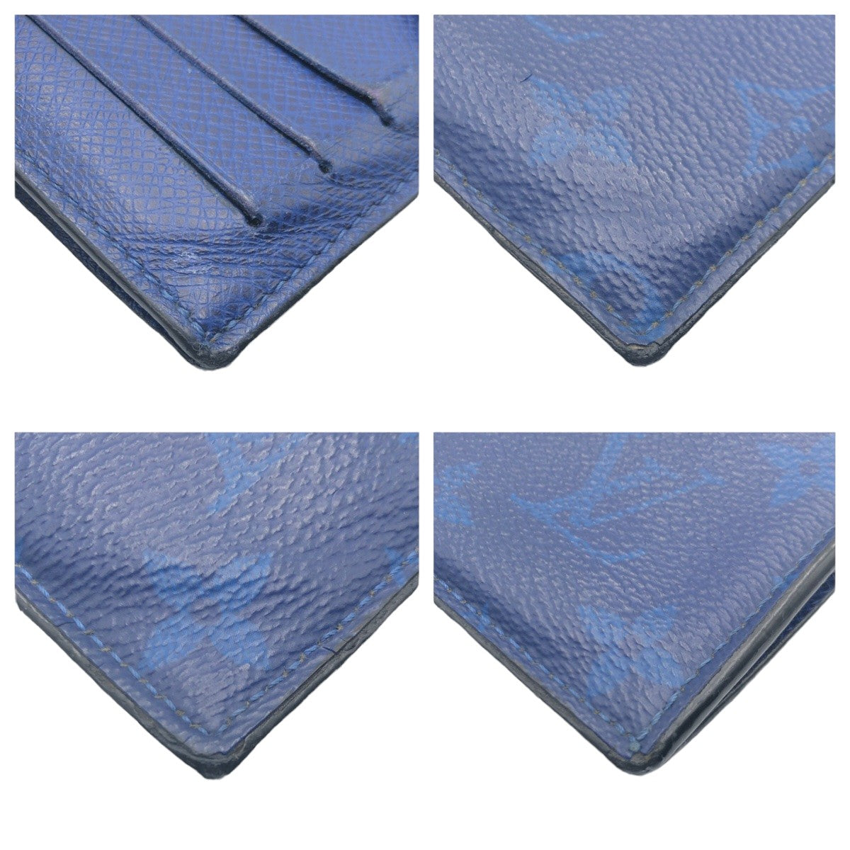 LOUIS VUITTON ルイヴィトン タイガラマ コバルト コインカード ホルダー ネイビー 紺 ブルー シルバー金具 PVC M30270 コインケース 小銭入れ カードケース  メンズ