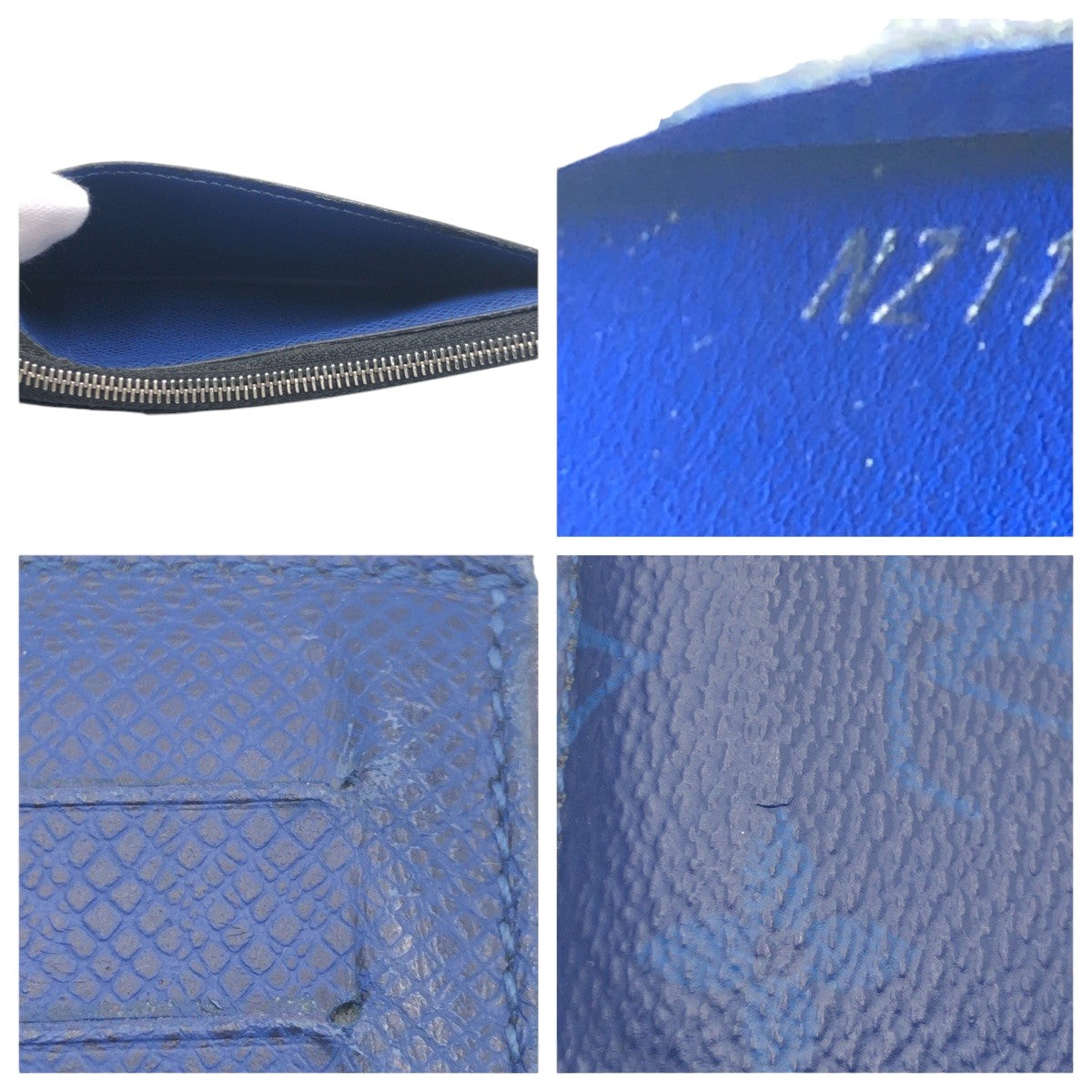 LOUIS VUITTON ルイヴィトン タイガラマ コバルト コインカード ホルダー ネイビー 紺 ブルー シルバー金具 PVC M30270 コインケース 小銭入れ カードケース  メンズ