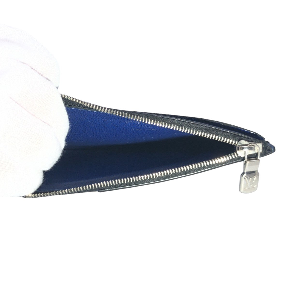 LOUIS VUITTON ルイヴィトン タイガラマ コバルト コインカード ホルダー ネイビー 紺 ブルー シルバー金具 PVC M30270 コインケース 小銭入れ カードケース  メンズ
