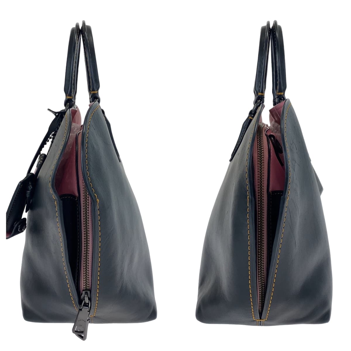 COACH コーチ ブラック 黒 レザー 59132 ショルダーバッグ トートバッグ 2way  レディース