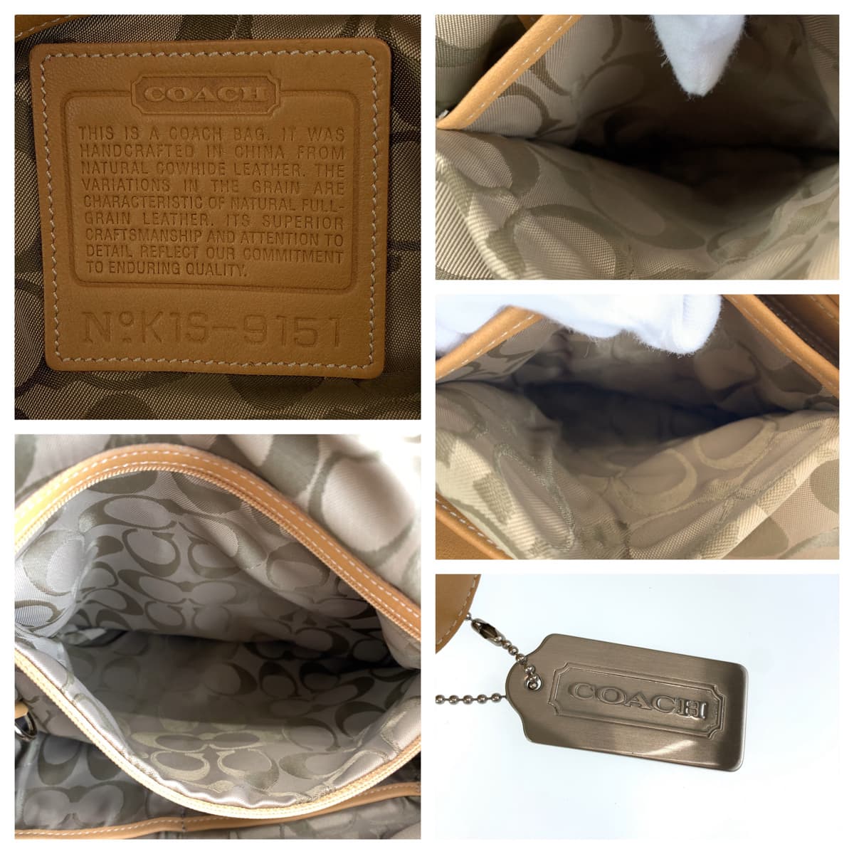 COACH コーチ ヴィンテージ オールドコーチ ブラウン 茶 レザー 9151 ショルダーバッグ 肩掛け  レディース