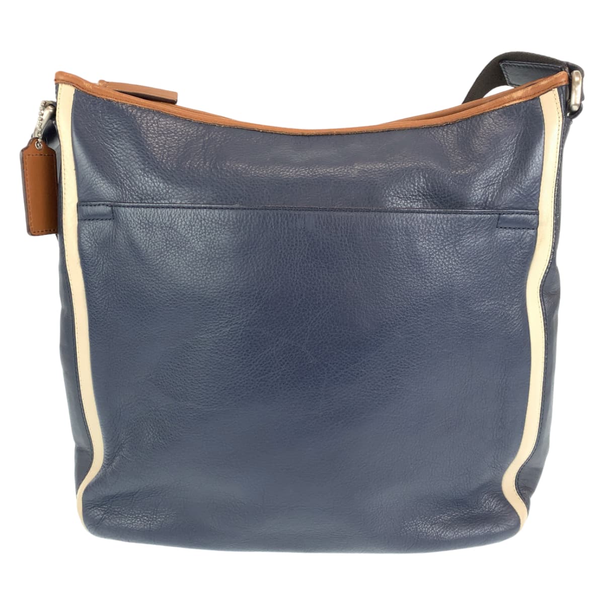 COACH コーチ ヘリテージ ネイビー 紺 ホワイト 白 レザー F71351 ショルダーバッグ メッセンジャーバッグ 斜め掛け  メンズ