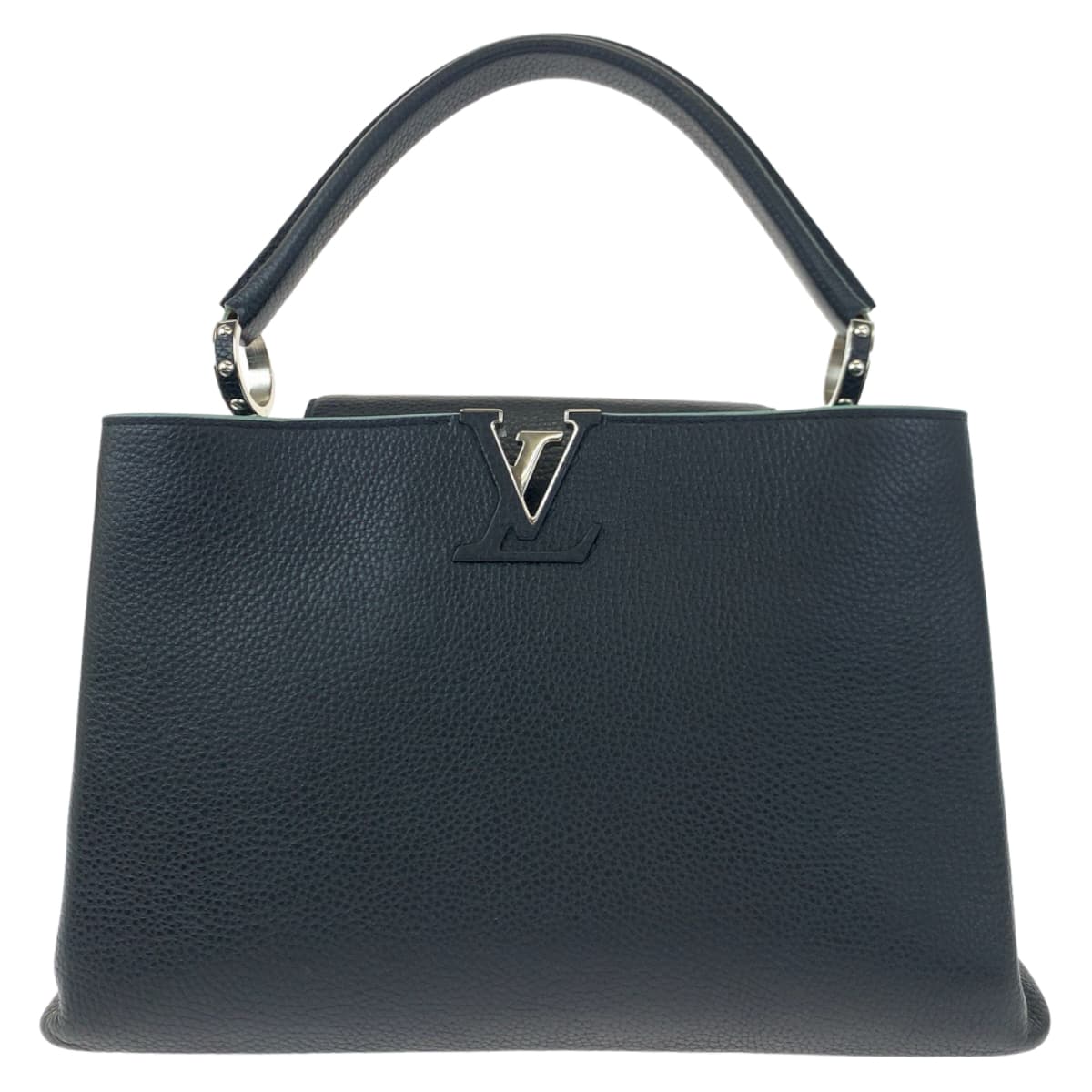 LOUIS VUITTON ルイヴィトン カプシーヌMM ノワール ブラック 黒 ターコイズ / トリヨン ハンドバッグ トートバッグ  レディース