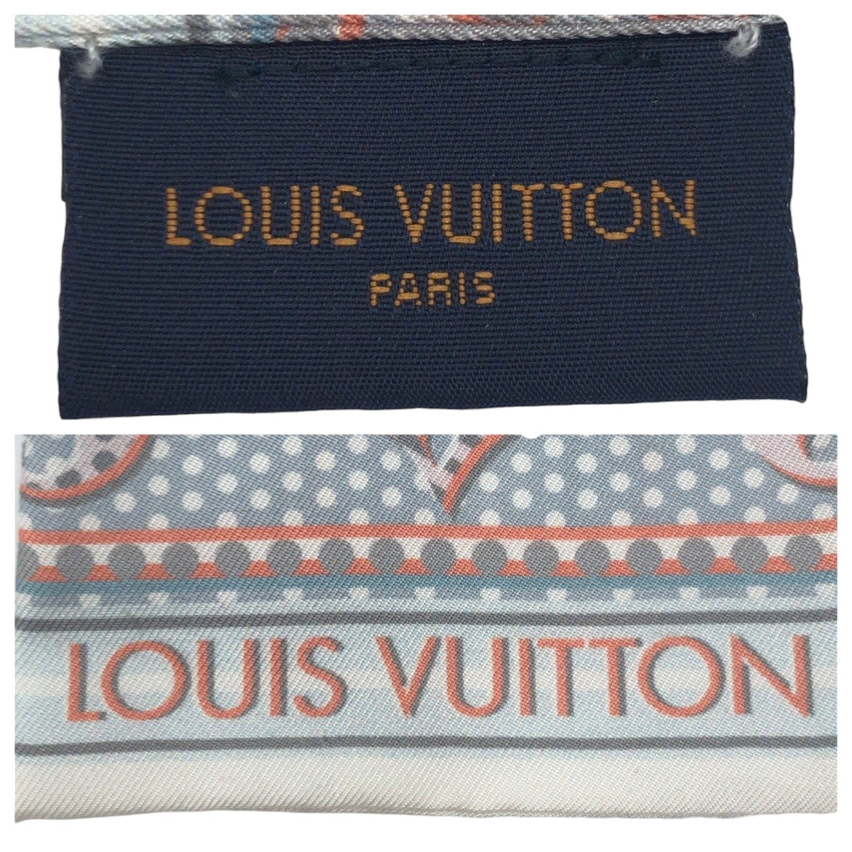 LOUIS VUITTON ルイヴィトン バンドー モノドッツ モノグラム モノグラム ブルー 青 ピンク シルク M70849 スカーフ バンドー ツイリー  レディース