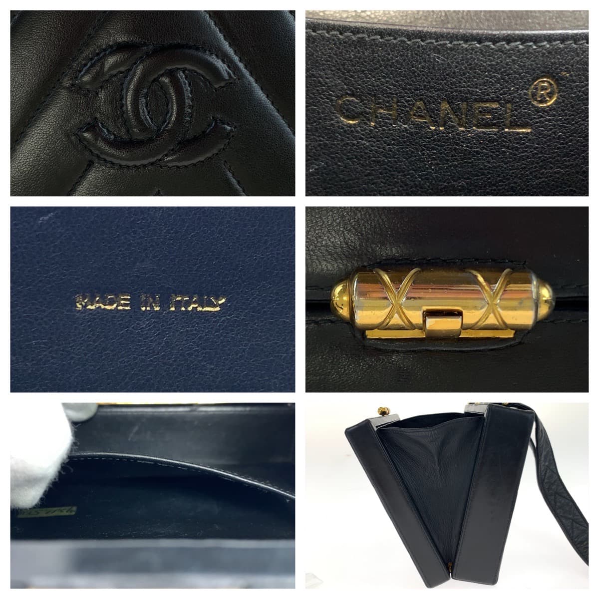 H-00528
CHANEL シャネル Vステッチ ココマーク ミニトランク ブラック 黒 ゴールド金具 ラムスキン ショルダーバッグ 斜め掛け ボックス  レディース
