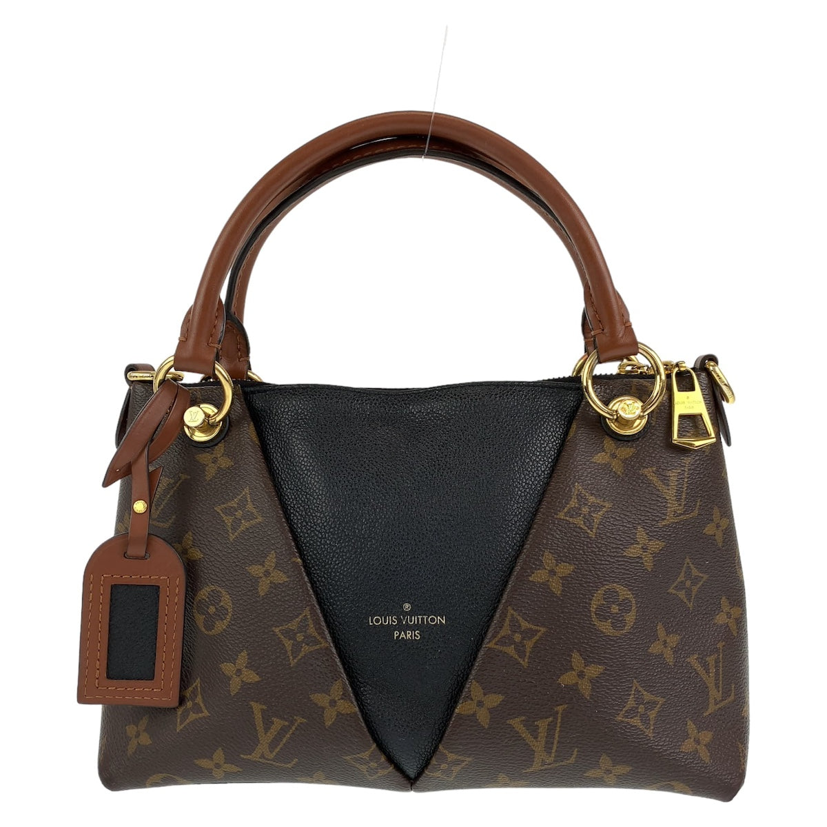 LOUIS VUITTON ルイヴィトン モノグラム VトートBB ブラウン 茶色 ゴールド金具 ノワール PVC M43976 ハンドバッグ ショルダーバッグ 2way  レディース