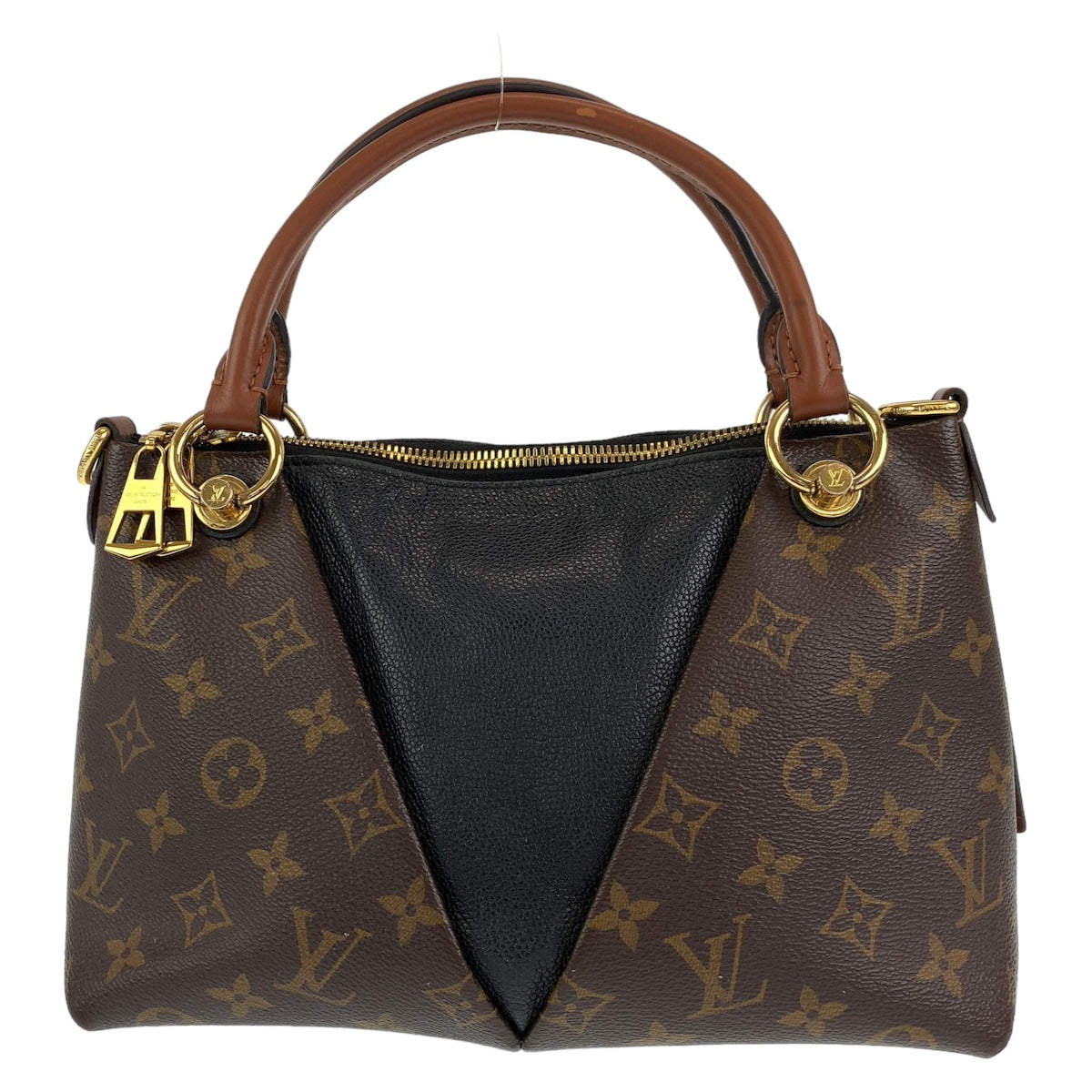 LOUIS VUITTON ルイヴィトン モノグラム VトートBB ブラウン 茶色 ゴールド金具 ノワール PVC M43976 ハンドバッグ ショルダーバッグ 2way  レディース