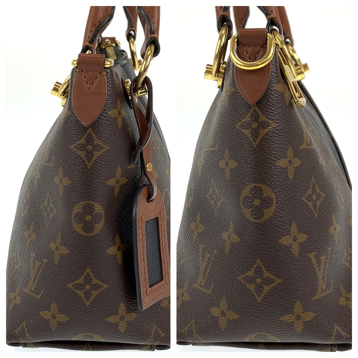 LOUIS VUITTON ルイヴィトン モノグラム VトートBB ブラウン 茶色 ゴールド金具 ノワール PVC M43976 ハンドバッグ ショルダーバッグ 2way  レディース