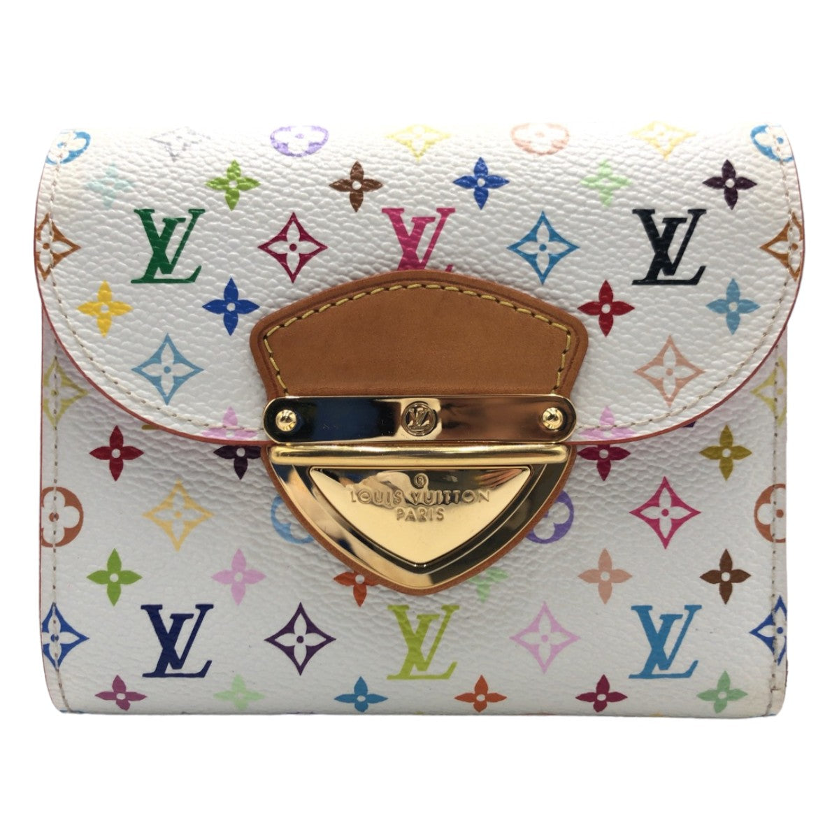 LOUIS VUITTON ルイヴィトン ポルトフォイユ・コアラ リッチ モノグラム マルチカラー ホワイト 白 ピンク ゴールド金具 PVC M58081 二つ折り財布 コンパクトウォレット  レディース