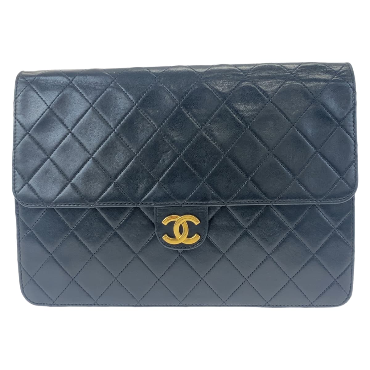 H-00530
CHANEL シャネル マトラッセ ココマーク ブラック 黒 ゴールド金具 レザー ショルダーバッグ 肩掛け  レディース
