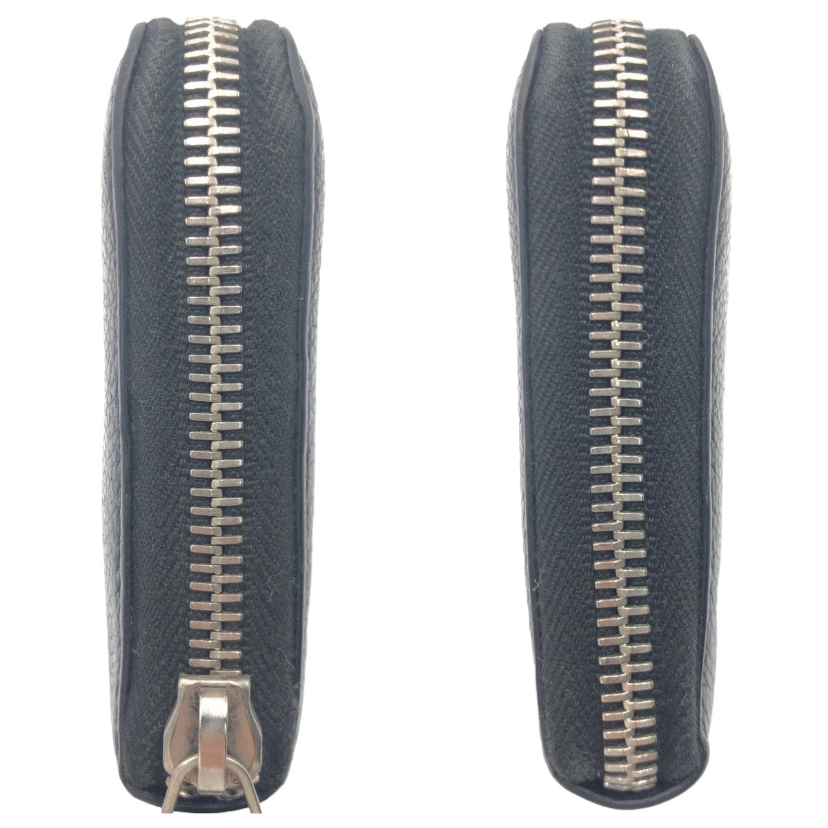 10377
SAINT LAURENT PARIS サンローランパリ YSL ブラック シルバー金具 レザー 414680 ラウンドファスナー 長財布  メンズ