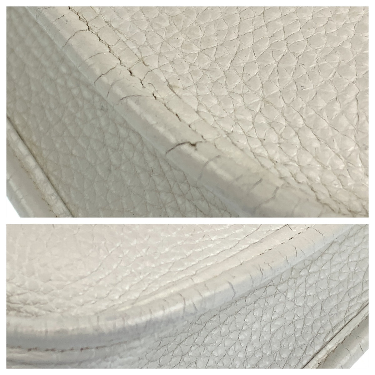 10386
HERMES エルメス エヴリンPM II ホワイト オフホワイト レザー 斜め掛け ショルダーバッグ ポシェット □I刻印  レディース