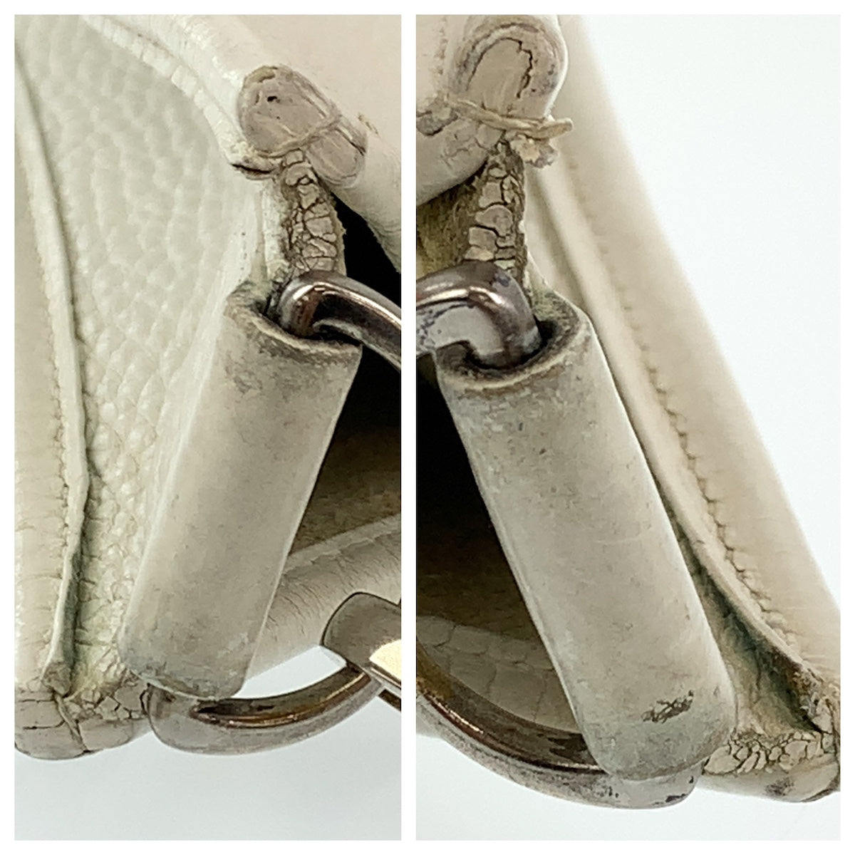 10386
HERMES エルメス エヴリンPM II ホワイト オフホワイト レザー 斜め掛け ショルダーバッグ ポシェット □I刻印  レディース