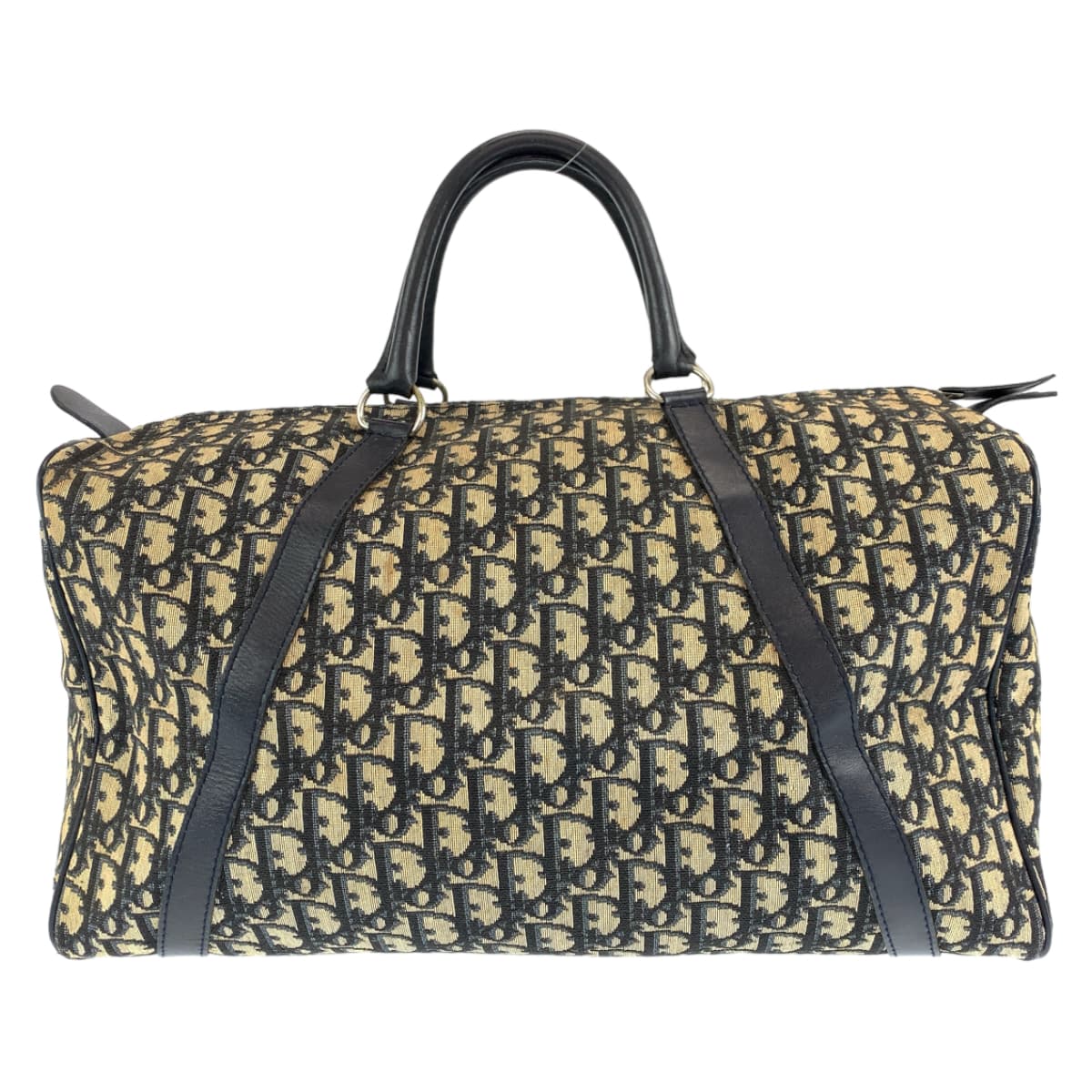 H-00534
Dior ディオール ヴィンテージ トロッター ネイビー 紺 ベージュ キャンバス ボストンバッグ 旅行バッグ  レディース