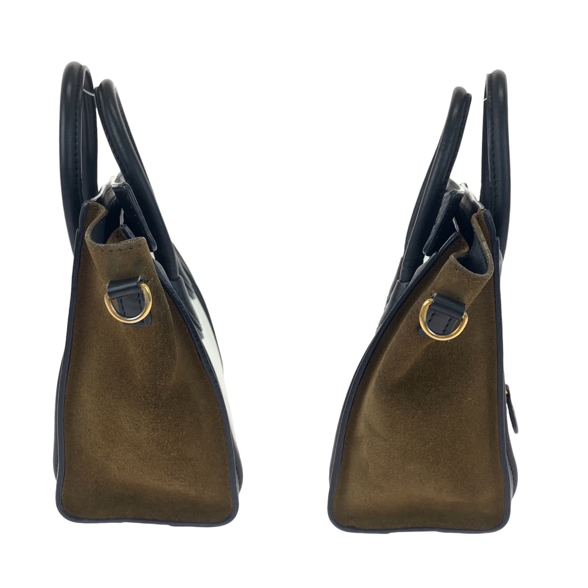 H-00540
CELINE セリーヌ ラゲージ ナノ ホワイト 白 ブラック 黒 レザー ショルダーバッグ ハンドバッグ 2way  レディース