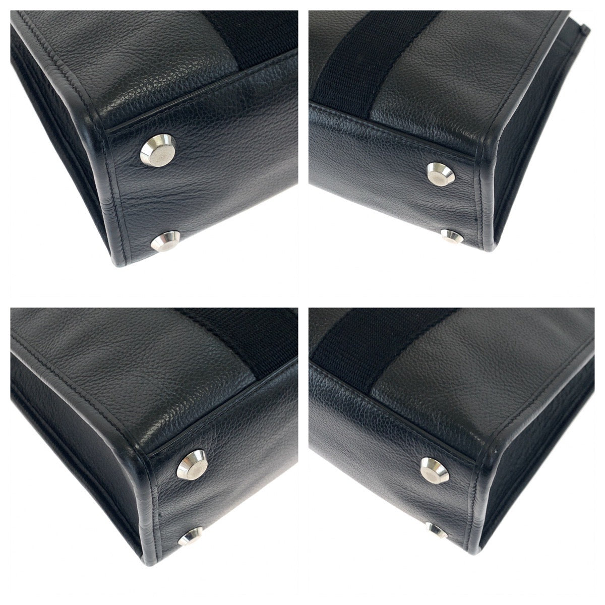 H-00543
BALENCIAGA バレンシアガ ハードウェア ロゴ ブラック 黒 ホワイト 白 シルバー金具 カーフ 671402 トートバッグ ハンドバッグ 男女兼用  レディース