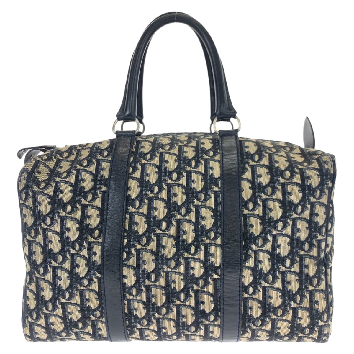 H-00545
Dior ディオール ヴィンテージ トロッター ネイビー 紺 ベージュ キャンバス ハンドバッグ ミニボストンバッグ  レディース