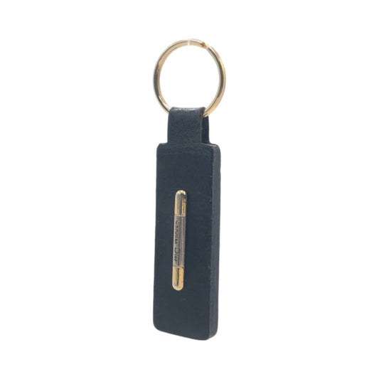 12560
Dior ディオール ヴィンテージ ブラック ゴールド金具 レザー キーホルダー キーリング ストラップ  レディース AB5