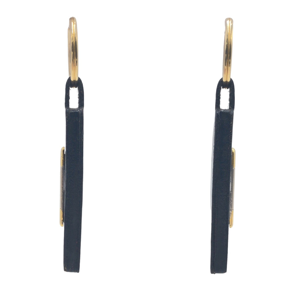 12560
Dior ディオール ヴィンテージ ブラック ゴールド金具 レザー キーホルダー キーリング ストラップ  レディース AB5