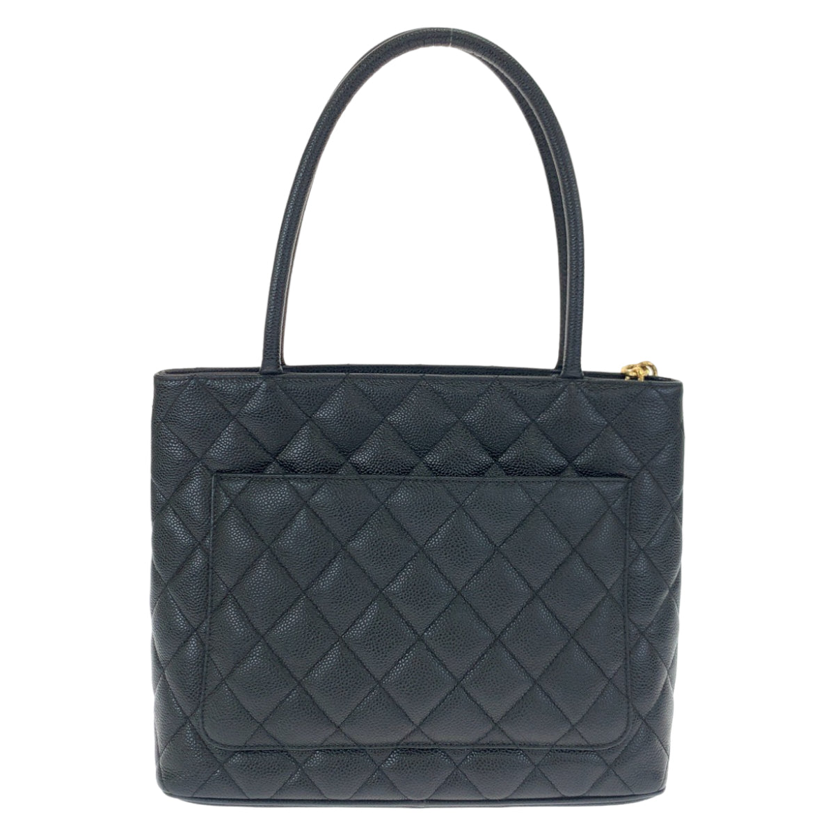 H-00547
CHANEL シャネル ヴィンテージ 復刻トート ココマーク ブラック 黒 ゴールド金具 キャビアスキン トートバッグ ハンドバッグ  レディース